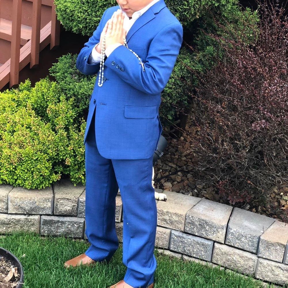 TALLIA Boys Sharkskin Suit